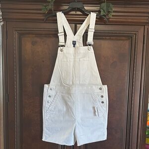 GAP white Denim Overalls